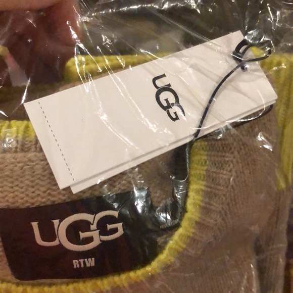 UGG Renata Contrast Trim Cashmere Blend Sweater, Size Medium 🤩 BR1-E - Picture 8 of 9